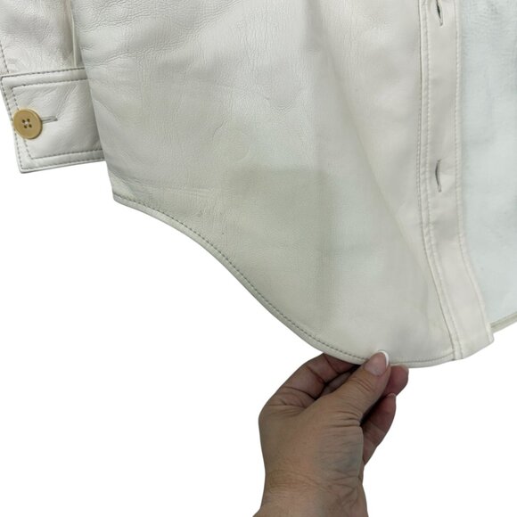 Aritzia Wilfred Ganna Jacket Shacket Oversized Vegan Leather Women's size 2XS - Picture 8 of 11